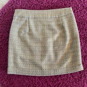 Banana Republic Factory Gold Tweed Mini Skirt